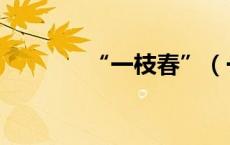 “一枝春”（一枝春指的是）