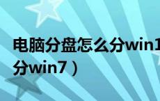 电脑分盘怎么分win10家庭版（电脑分盘怎么分win7）