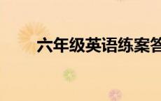 六年级英语练案答案（英语练习题）
