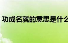 功成名就的意思是什么呢（功成名就的意思）
