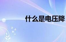 什么是电压降（什么是电压）