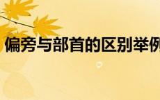 偏旁与部首的区别举例（偏旁与部首的区别）