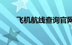 飞机航线查询官网（飞机航线查询）