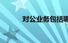 对公业务包括哪些（对公业务）