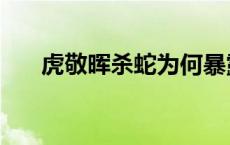 虎敬晖杀蛇为何暴露（敬晖和虎敬晖）