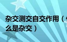 杂交测交自交作用（什么是侧交什么是自交什么是杂交）