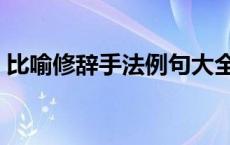 比喻修辞手法例句大全（比喻修辞手法例句）