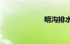明沟排水（明沟）