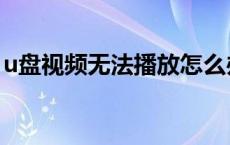 u盘视频无法播放怎么办（u盘怎么下载电影）