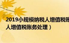 2019小规模纳税人增值税账务处理流程（2019小规模纳税人增值税账务处理）