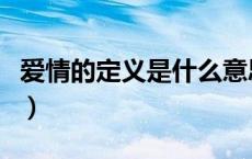 爱情的定义是什么意思阿（爱情的定义是什么）