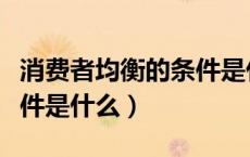 消费者均衡的条件是什么图（消费者均衡的条件是什么）