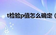 t检验p值怎么确定（t检验p值怎么查表）