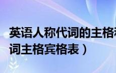 英语人称代词的主格和宾格表格（英语人称代词主格宾格表）