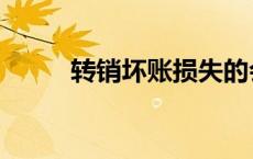 转销坏账损失的会计分录（转销）
