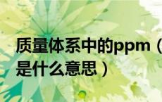 质量体系中的ppm（质量管理体系中PPM值是什么意思）