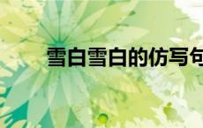 雪白雪白的仿写句子（雪白雪白的）