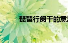 琵琶行阑干的意思（阑干的意思）