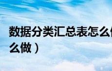 数据分类汇总表怎么做的（数据分类汇总表怎么做）