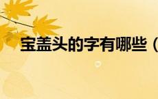 宝盖头的字有哪些（厂字头的字有哪些）
