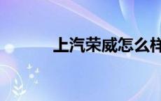 上汽荣威怎么样（荣威怎么样）