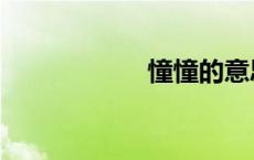 憧憧的意思（憧憧）
