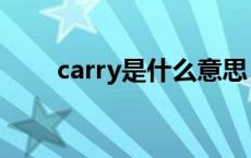 carry是什么意思（cry是什么意思）