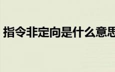 指令非定向是什么意思（非定向是什么意思）