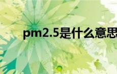 pm2.5是什么意思（pm是什么意思）