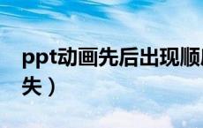 ppt动画先后出现顺序（ppt动画先出现后消失）