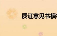 质证意见书模板（质证意见）