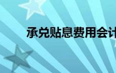 承兑贴息费用会计分录（承兑贴息）