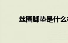 丝圈脚垫是什么材质（丝圈脚垫）