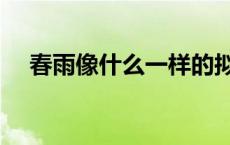 春雨像什么一样的拟人句（春雨像什么）