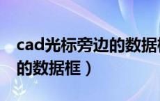 cad光标旁边的数据框不见了（cad光标旁边的数据框）