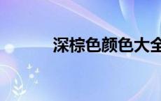 深棕色颜色大全图片（深棕色）