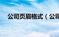 公司页眉格式（公司文件页眉页脚模板）