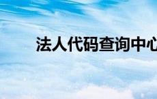 法人代码查询中心（法人代码查询）