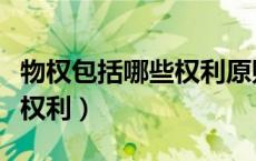 物权包括哪些权利原则是什么（物权包括哪些权利）