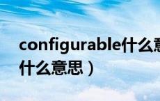 configurable什么意思（configuration是什么意思）