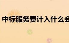 中标服务费计入什么会计科目（中标服务费）