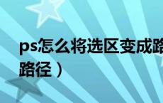 ps怎么将选区变成路径（ps怎么把选区变成路径）