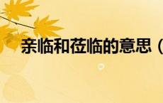 亲临和莅临的意思（亲临与莅临的区别）