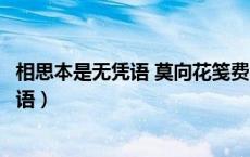 相思本是无凭语 莫向花笺费泪行是什么动物（相思本是无凭语）