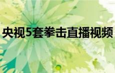 央视5套拳击直播视频（中央电视台5套拳击）