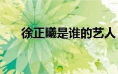 徐正曦是谁的艺人（徐正曦个人资料）