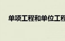 单项工程和单位工程哪个大（单项工程）