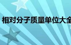 相对分子质量单位大全（相对分子质量单位）