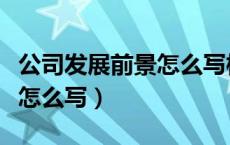 公司发展前景怎么写模板简短（公司发展前景怎么写）
