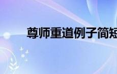 尊师重道例子简短（尊师重道例子）